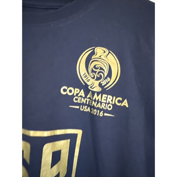 Copa America Centenario USA 2016 T Shirt Men's Large Soccer Blue - Picture 2 of 6